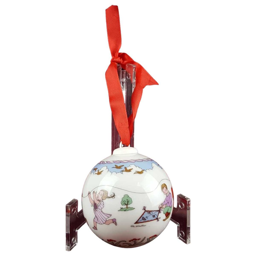 [458119795-1991] Weihnachtskugel Hutschenreuther 1991 Drachenfliegen gebraucht - neuwertig Bild 2