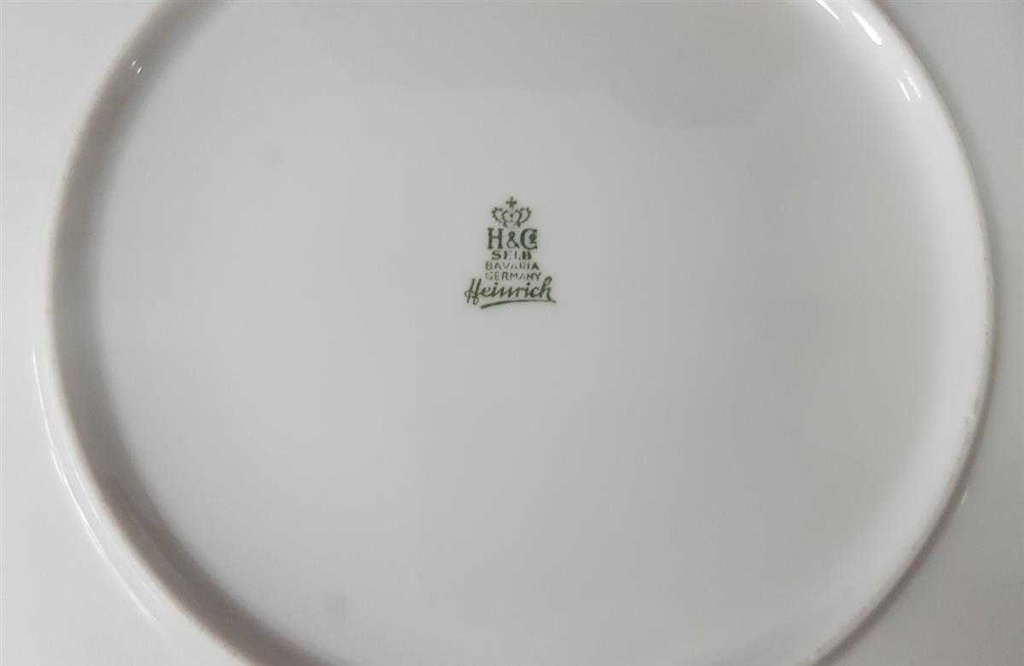 [458119811] Speiseteller Essteller 24,9 cm Heinrich Grazie Grauband Gold gebraucht - gut Bild 4