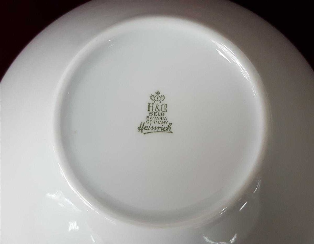 [458119812] Ragoutterrine Servierschüssel 1,2 L Heinrich Grazie Grauband Gold gebraucht - gut Bild 4