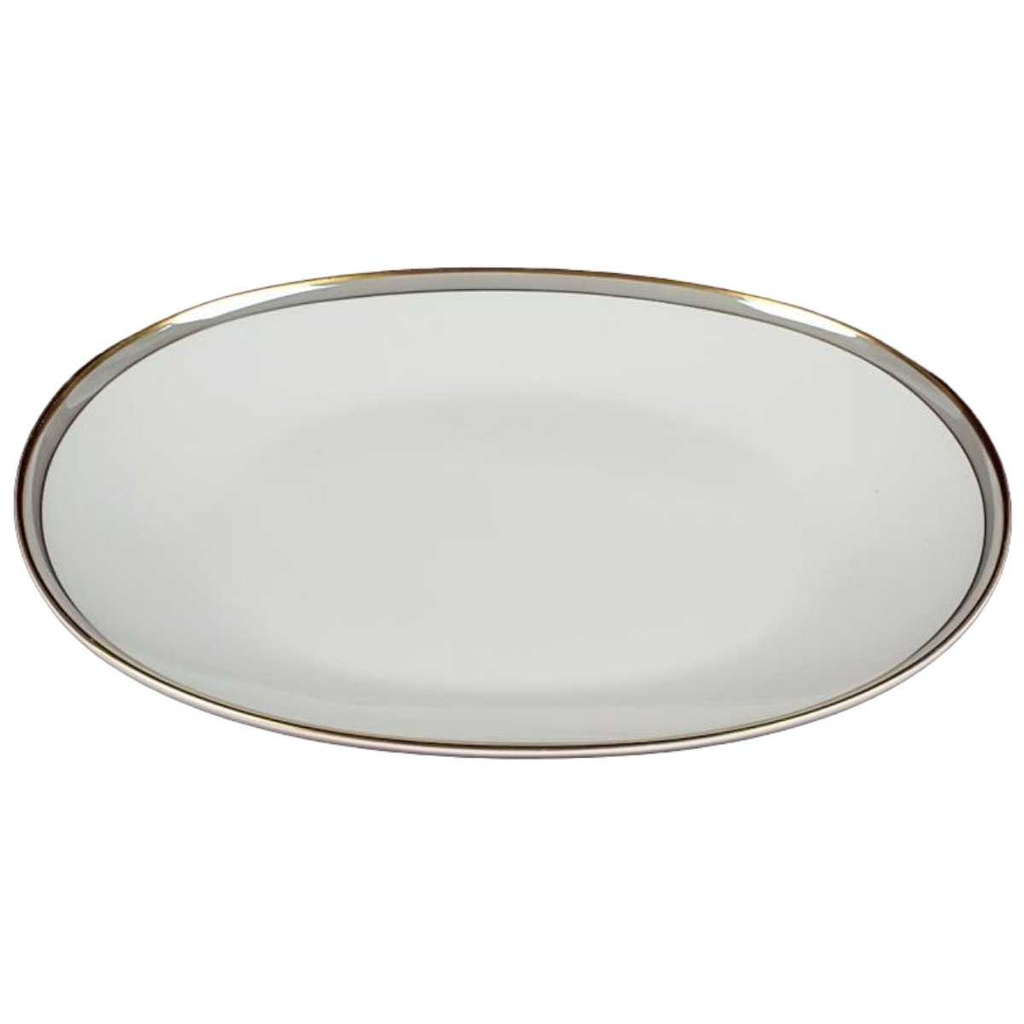 [458119813] Fleischplatte Steakplatte 29,2x22 cm Heinrich Grazie Grauband Gold gebraucht - gut Bild 2