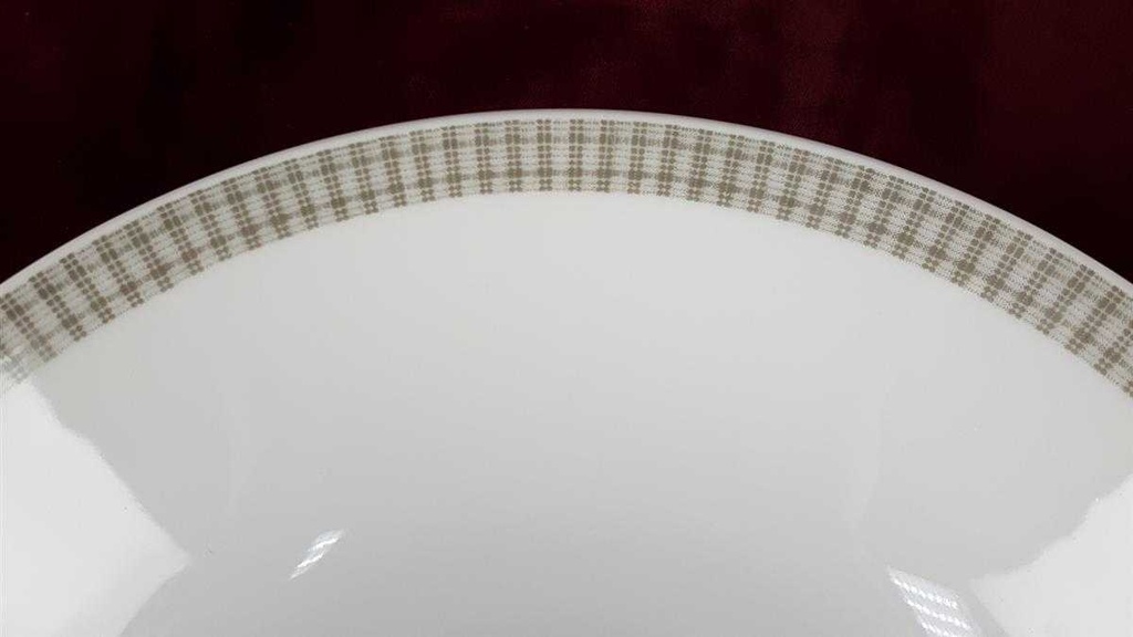 [458119820] Schüssel 24,8 cm Eschenbach Alte Formen karierte Muster Weiß gebraucht - gut Bild 3