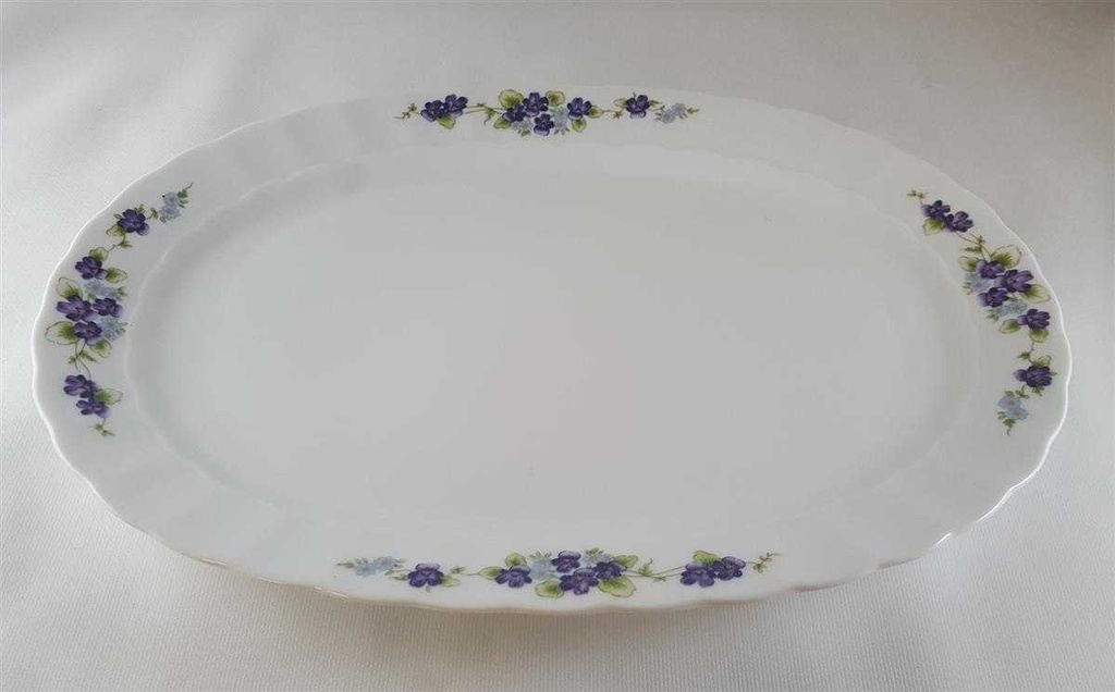 [45812033] Fleischplatte 33x23,5 cm Eschenbach Bayreuth Veilchen Dekor 1 gebraucht - neuwertig Bild 4