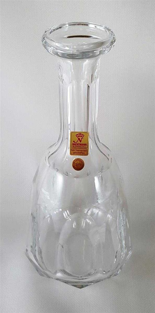 [45812060] Karaffe ohne Stöpsel Überfangglas Nachtmann Antika Transparent Goldrubin gebraucht - sehr gut Bild 4