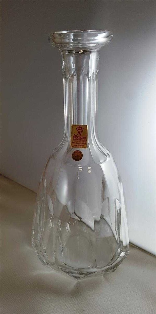 [45812060] Karaffe ohne Stöpsel Überfangglas Nachtmann Antika Transparent Goldrubin gebraucht - sehr gut Bild 5