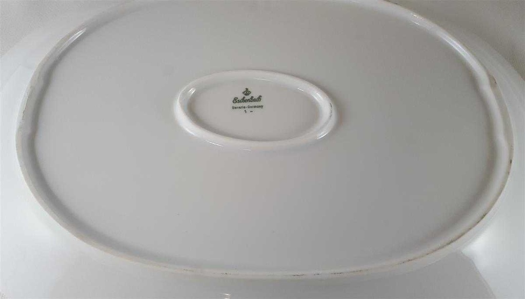 [45812069] Servierplatte Speiseplatte Fleischplatte Steakplatte 32,8x23,5 cm Eschenbach Bayreuth Rote Ranke gebraucht - neuwertig Bild 5