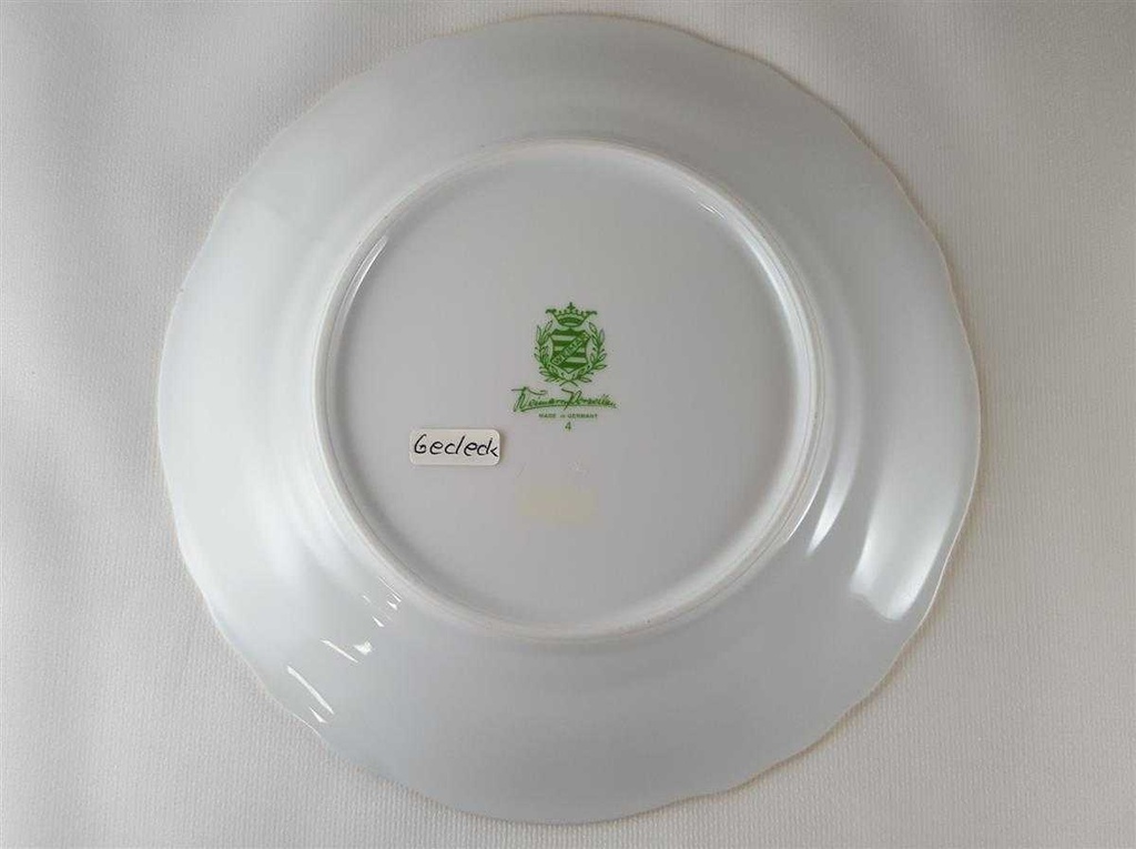 [45812075] Kaffeegedeck Goldrand 3tlg Weimar Porzellan Chateau Rosendekor gebraucht - neuwertig Bild 8