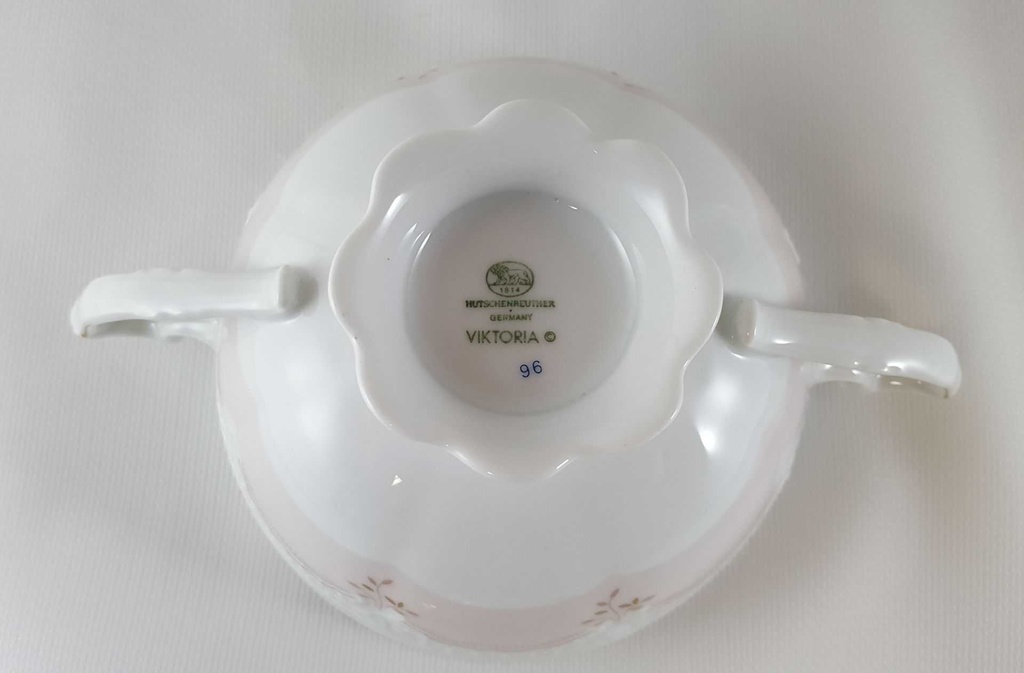 [45812091] Suppentasse mit Untertasse Suppengedeck Hutschenreuther Viktoria Verbena Rosa gebraucht - neuwertig Bild 5