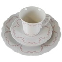 [45812092] Kaffeetasse Kaffeegedeck Kaffeeset Komplett 3tlg Tirschenreuth Baronesse Denise Rot gebraucht - neuwertig Bild 2