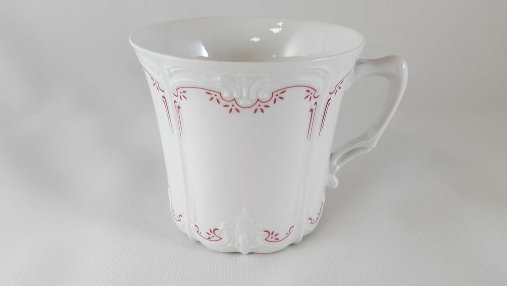 [45812092] Kaffeetasse Kaffeegedeck Kaffeeset Komplett 3tlg Tirschenreuth Baronesse Denise Rot gebraucht - neuwertig Bild 4