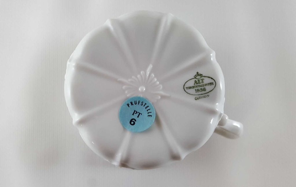 [45812092] Kaffeetasse Kaffeegedeck Kaffeeset Komplett 3tlg Tirschenreuth Baronesse Denise Rot gebraucht - neuwertig Bild 7