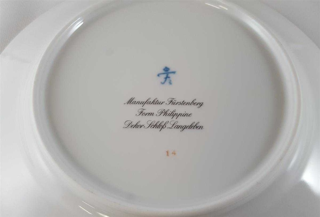 [45812099] Kuchenteller Dessertteller Frühstücksteller 19,5 cm Fürstenberg Philippine Schloß Langeleben gebraucht - neuwertig Bild 5