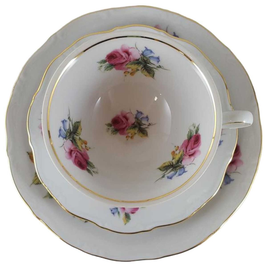 [45812100] Sammelgedeck 3tlg Weimar Porzellan Blumendekor Blumen gebraucht - neuwertig Bild 2