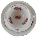 [45812100] Sammelgedeck 3tlg Weimar Porzellan Blumendekor Blumen gebraucht - neuwertig Bild 2