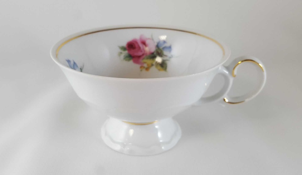 [45812100] Sammelgedeck 3tlg Weimar Porzellan Blumendekor Blumen gebraucht - neuwertig Bild 3