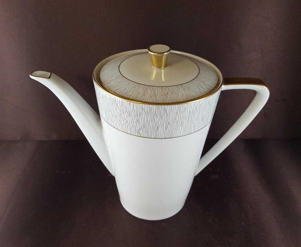 [45812109] Kaffeekanne 1,1 L Königl. pr. Tettau Ria 1347 grauer Rand gebraucht - sehr gut Bild 5