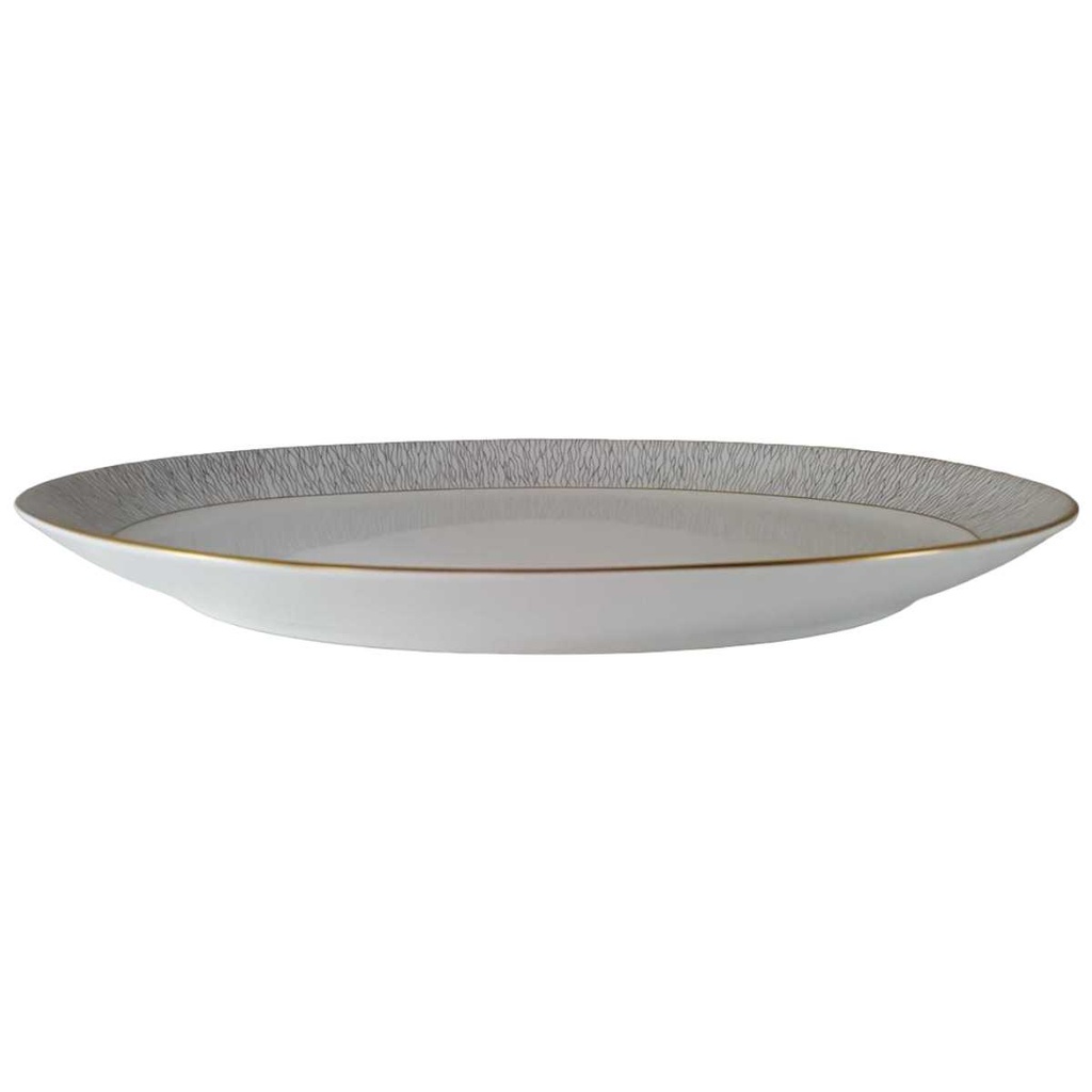 [45812112] Fleischplatte 30x20 cm Königl. pr. Tettau Ria 1347 grauer Rand gebraucht - sehr gut Bild 2