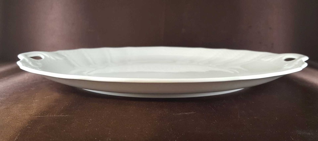 [45812133] Dessertteller Kuchenplatte mit Henkeln Tortenplatte Villeroy & Boch Heinrich Louisenburg Weiß gebraucht - neuwertig Bild 4