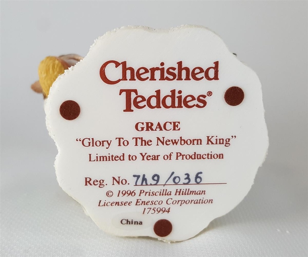 [45812147] Figur Cherished Teddies Grace Glory To The Newborn King 1996 gebraucht - neuwertig Bild 5