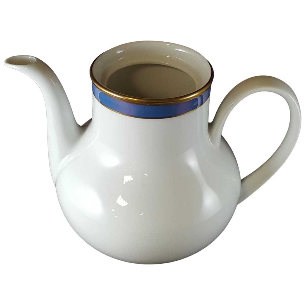 [2118912] Kaffeekanne Kanne 1,25 L Seltmann Weiden Vohenstrauß Strichmuster Blau Gold gebraucht - neuwertig Bild 2