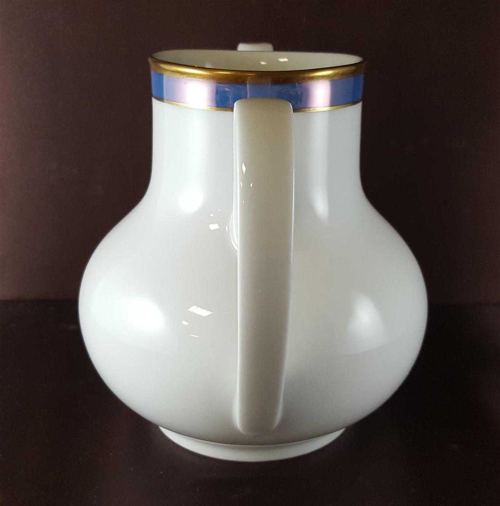 [2118912] Kaffeekanne Kanne 1,25 L Seltmann Weiden Vohenstrauß Strichmuster Blau Gold gebraucht - neuwertig Bild 3