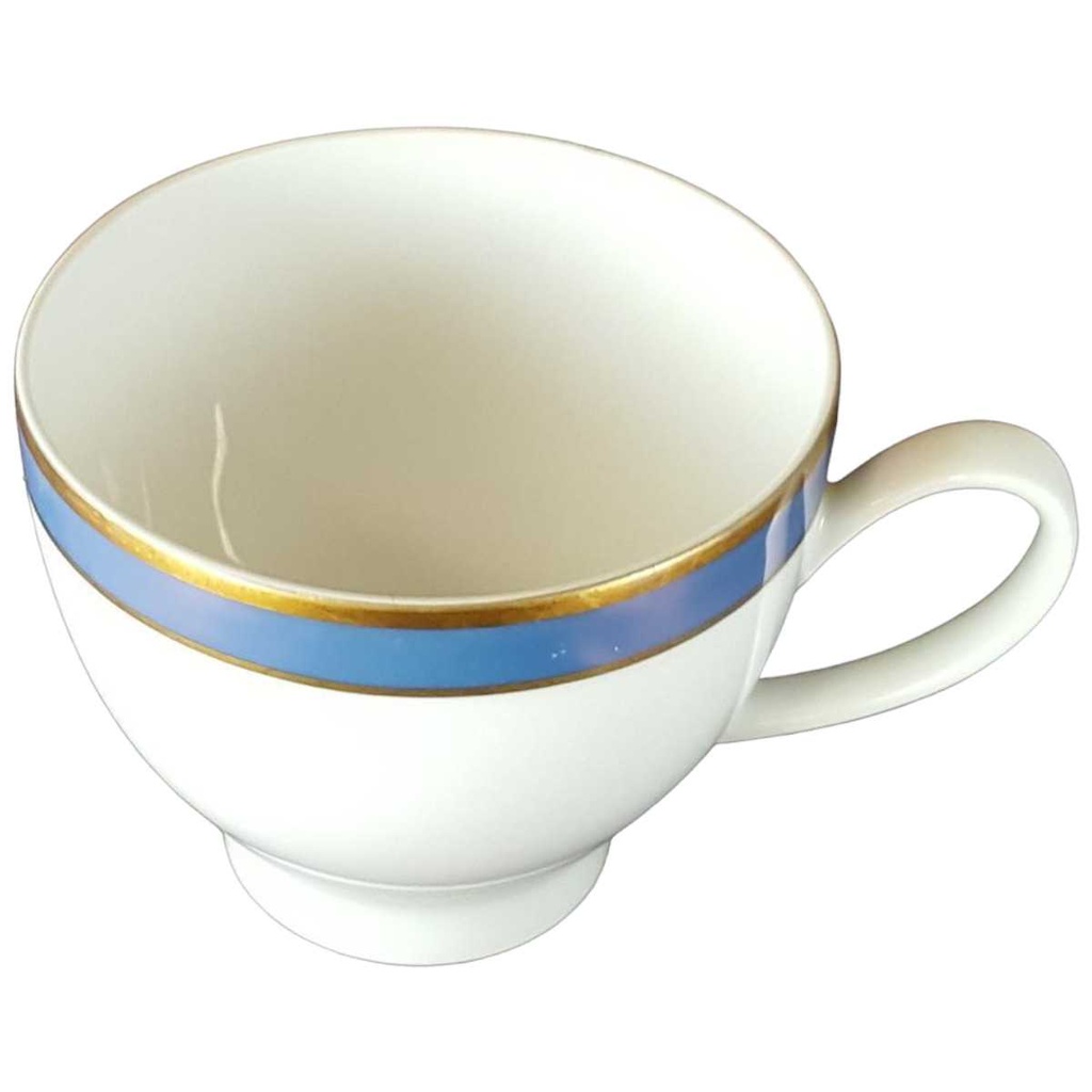 [45812168] Kaffeetasse Tasse Seltmann Weiden Vohenstrauß Strichmuster Blau Gold gebraucht - sehr gut Bild 2