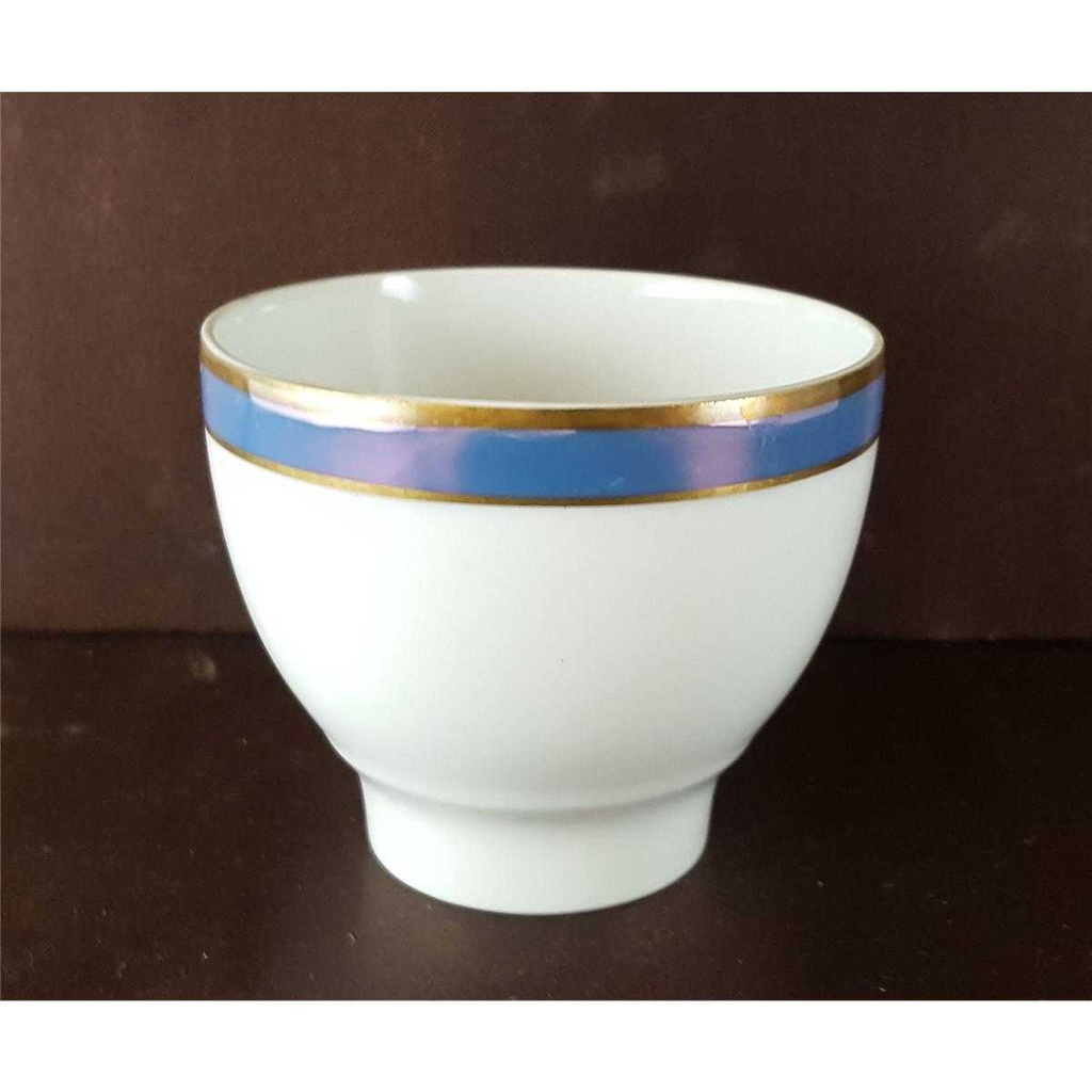 [45812168] Kaffeetasse Tasse Seltmann Weiden Vohenstrauß Strichmuster Blau Gold gebraucht - sehr gut Bild 3