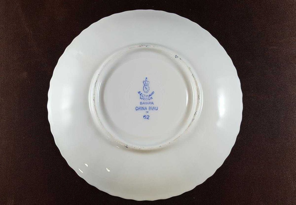 [45812183] Untertasse für Kaffee Seltmann Weiden Dorothea China Blau gebraucht - akzeptabel Bild 3