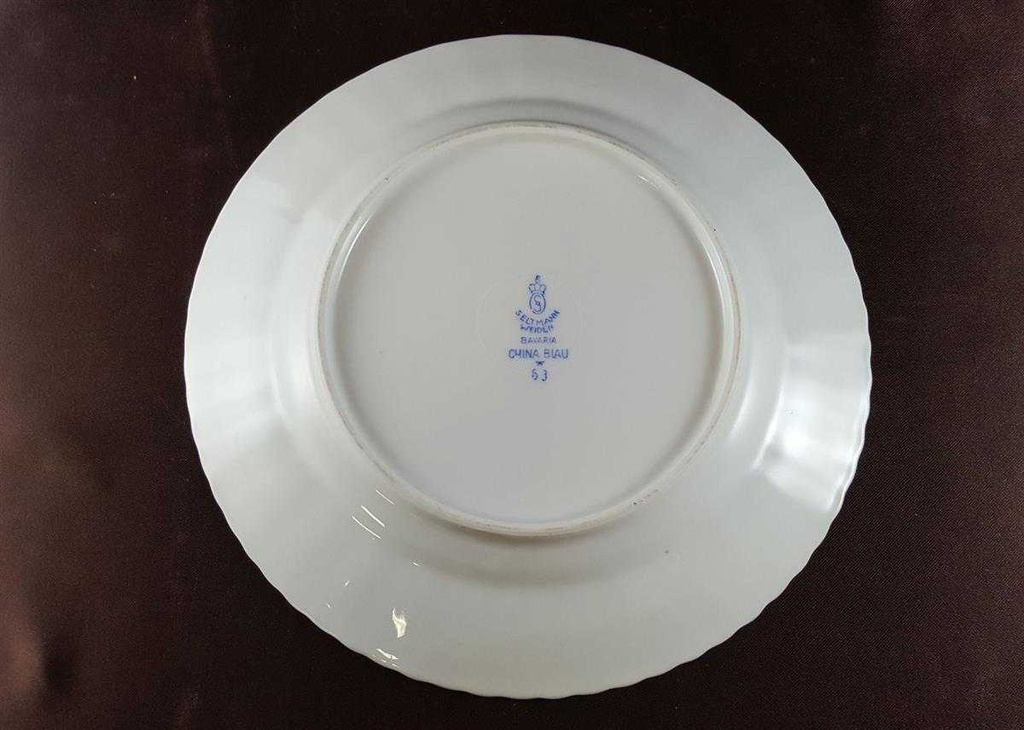 [45812184] Kuchenteller Dessertteller Frühstücksteller 19,7 cm Seltmann Weiden Dorothea China Blau gebraucht - akzeptabel Bild 3