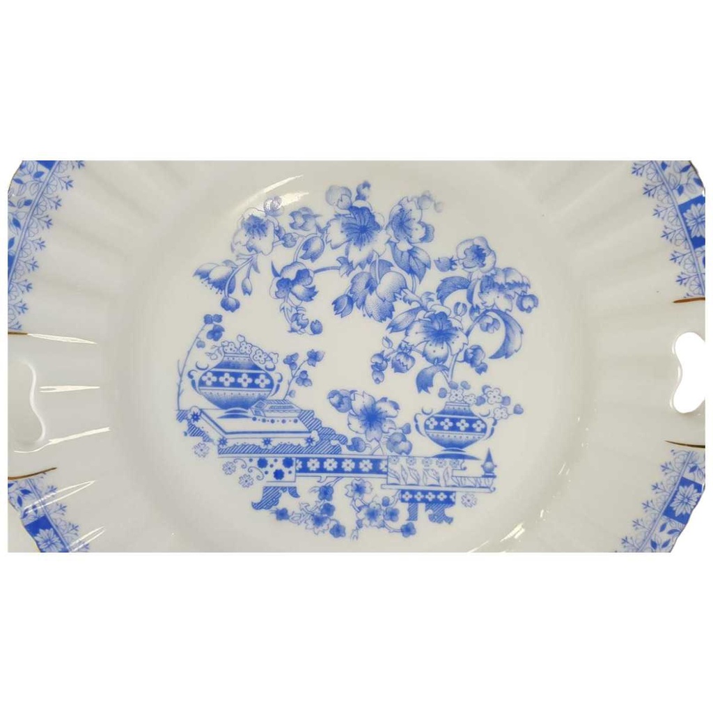 [45812195] Kuchenplatte mit Henkeln Seltmann Weiden Dorothea China Blau gebraucht - gut Bild 2