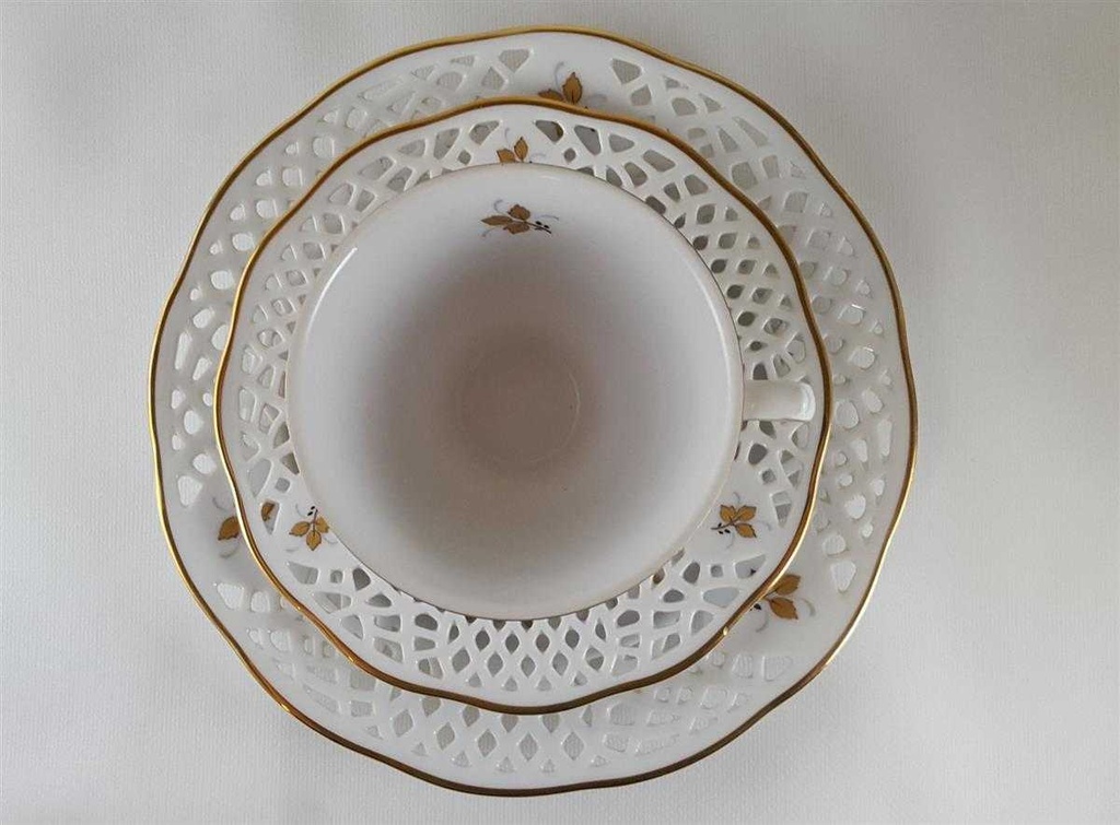 [45812213] Sammelgedeck Kaffeeset Komplett Durchbrucharbeit 3tlg Arabella Atelier gebraucht - sehr gut Bild 3