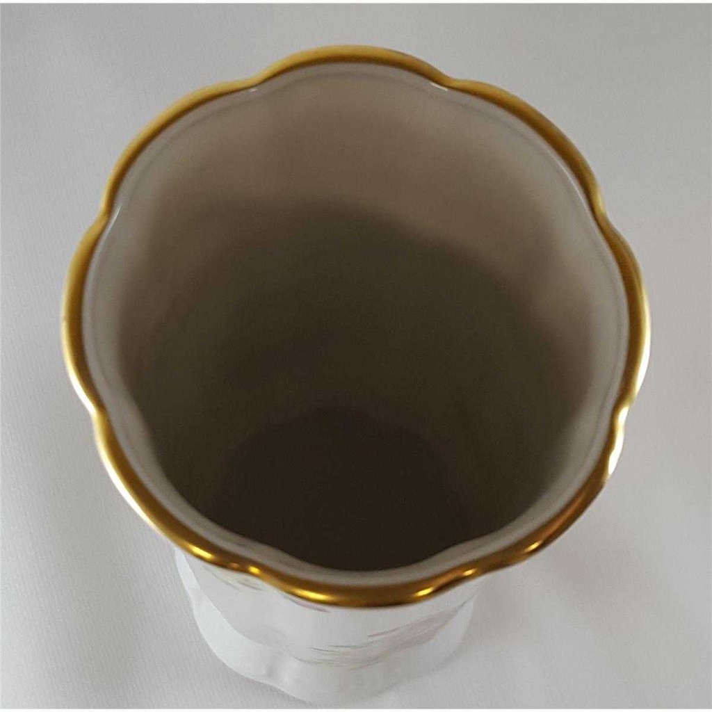 [45812543] Vase 20,3 cm Royal KPM Bavaria Moosrose gebraucht - sehr gut Bild 4