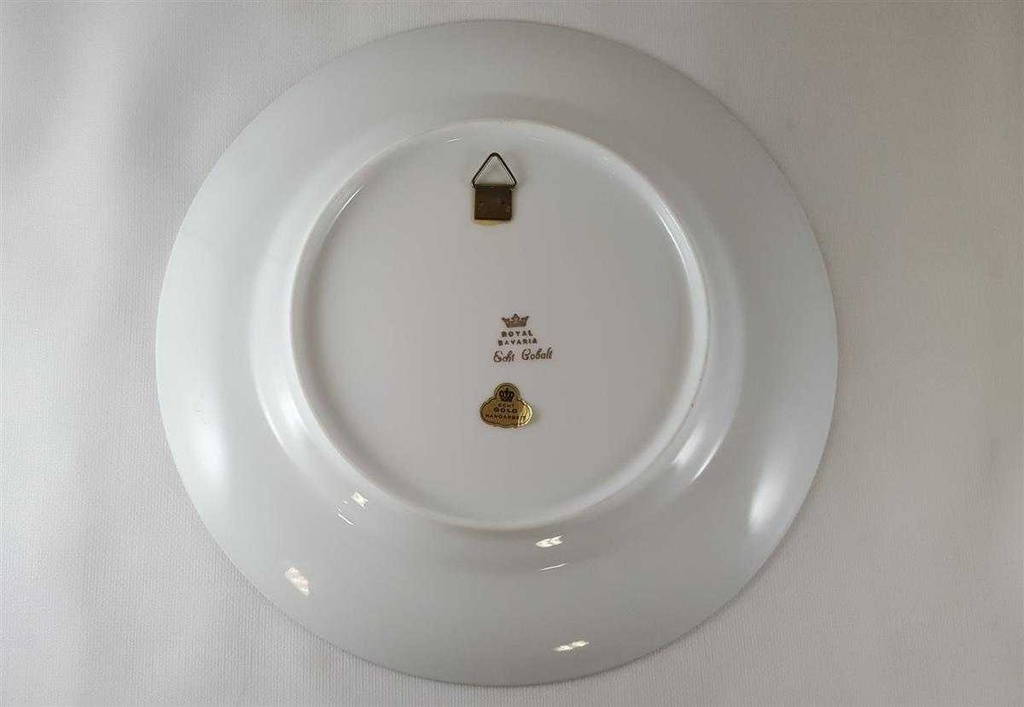 [45812548] Wandteller Goldrand Royal Bavaria Echt Cobalt mit gebraucht - sehr gut Bild 4