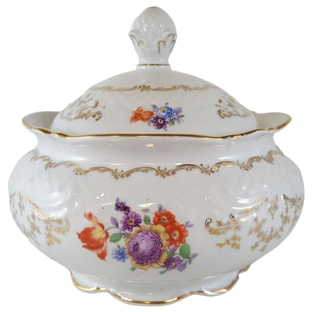 [45812572] Deckeldose Bonboniere Schumann Arzberg Form Dresden Bunte Blume gebraucht - sehr gut Bild 2
