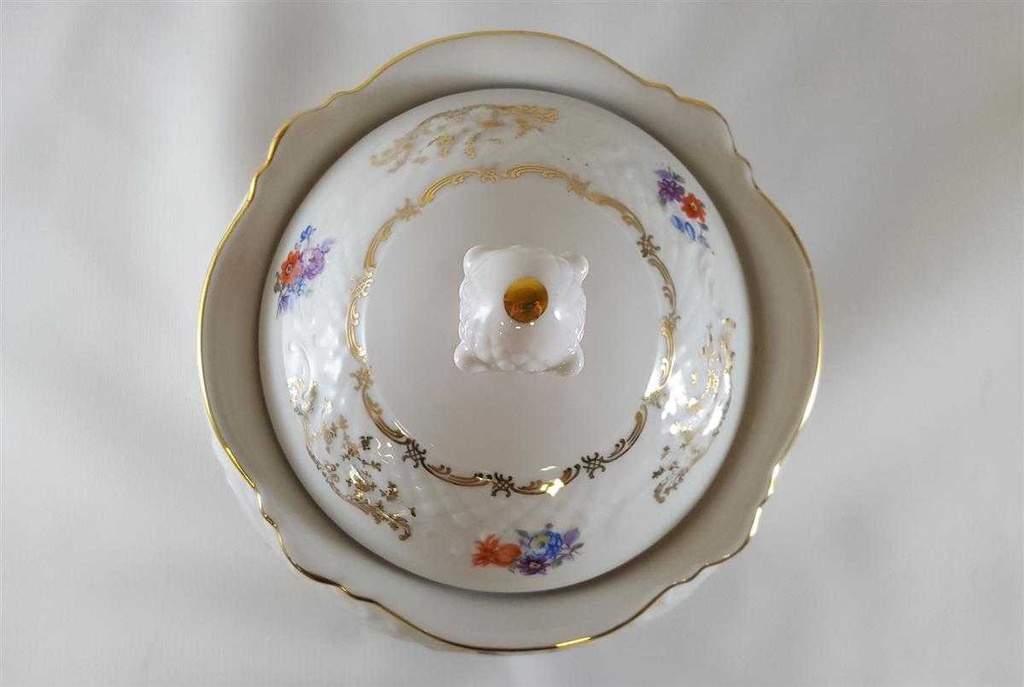 [45812572] Deckeldose Bonboniere Schumann Arzberg Form Dresden Bunte Blume gebraucht - sehr gut Bild 3
