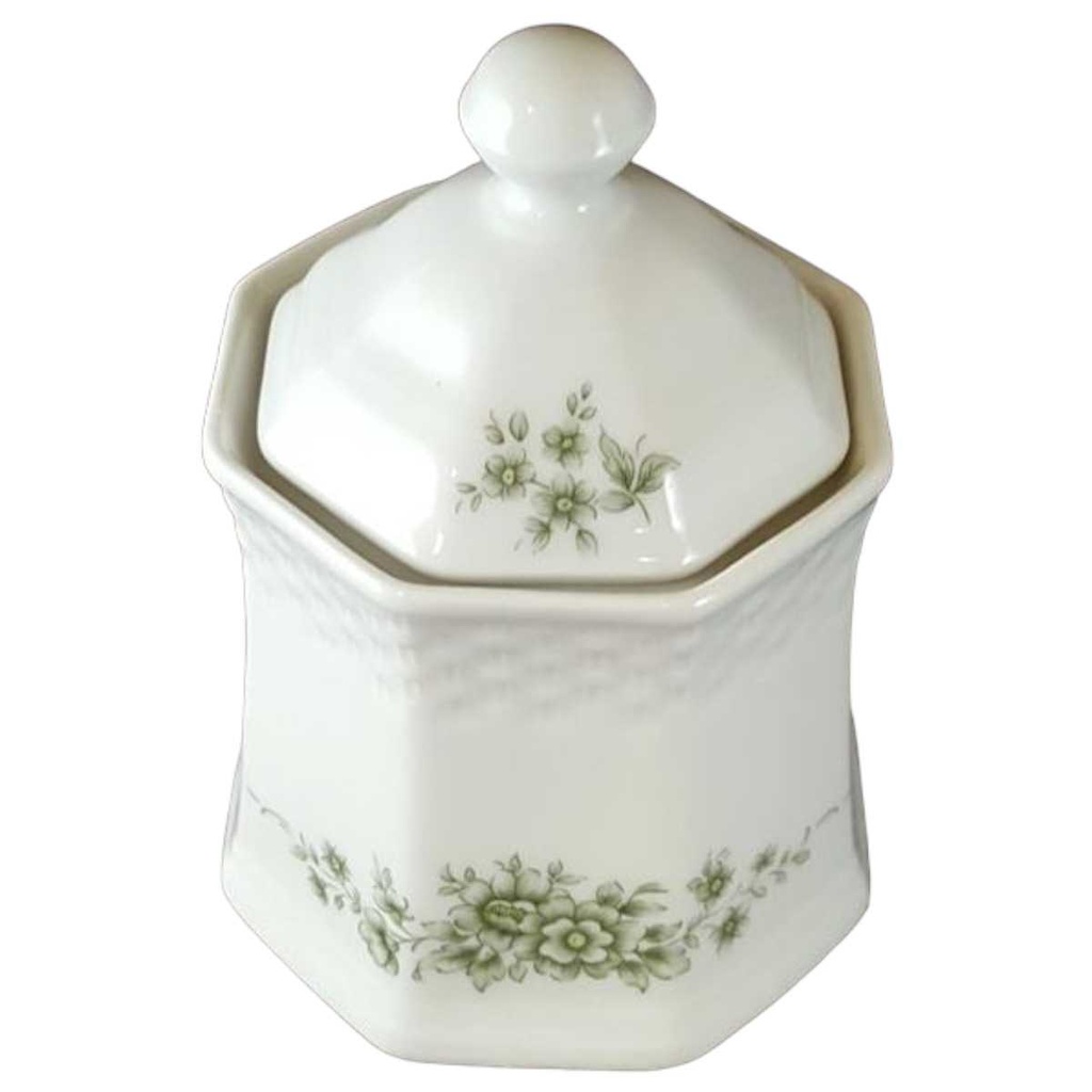 [45812579] Zuckerdose Winterling Röslau grüne Blumen Grün gebraucht - gut Bild 2