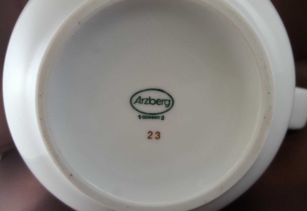 [45812583] Kaffeekanne Kanne 1,4 L Arzberg Brasilia Goldstreifen Weiß gebraucht - sehr gut Bild 4