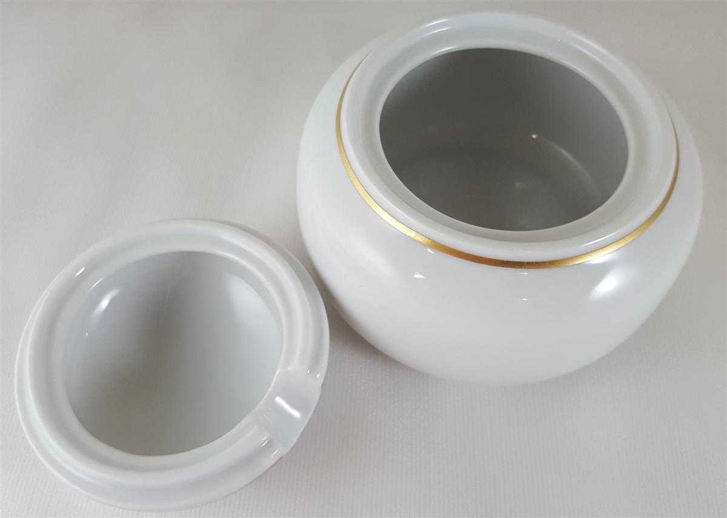 [45812585] Zuckerdose Arzberg Brasilia Goldstreifen Weiß gebraucht - sehr gut Bild 3