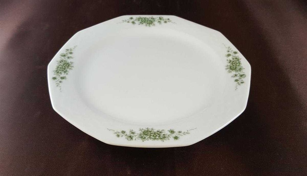 [45812598] Kuchenteller Dessertteller Frühstücksteller 19,6 cm Winterling Röslau grüne Blumen Grün gebraucht - gut Bild 3