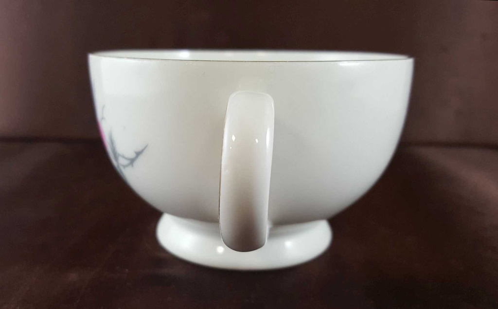 [45812605] Untertasse Teetasse mit Tasse Goldrand Schaller Rosa Blumen gebraucht - gut Bild 6