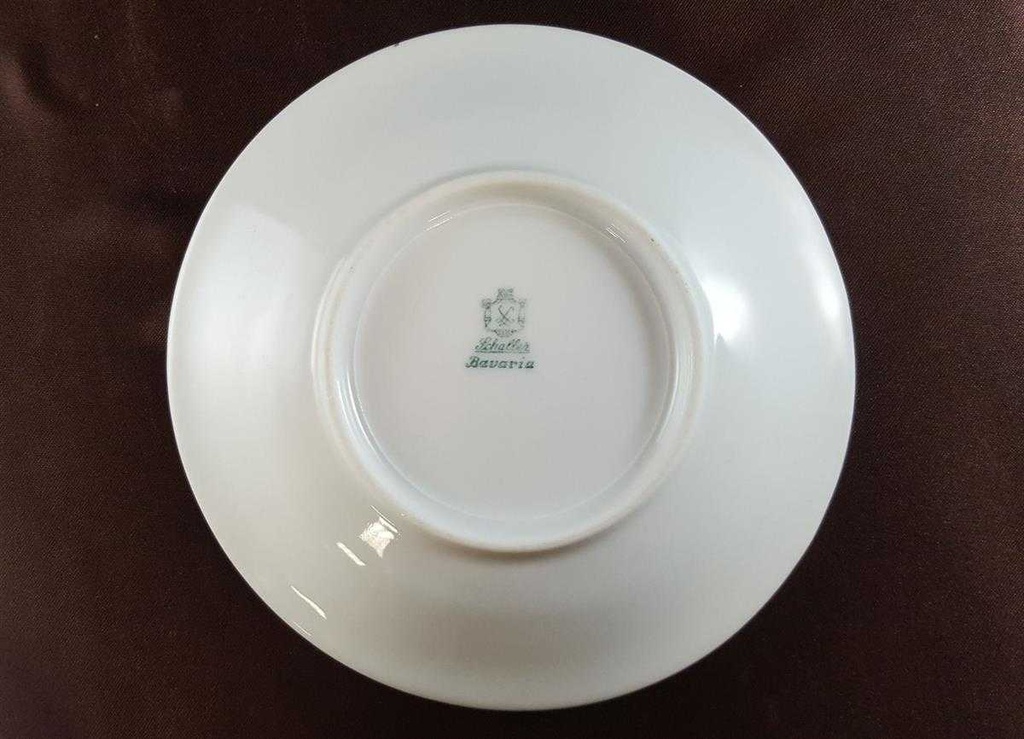 [45812605] Untertasse Teetasse mit Tasse Goldrand Schaller Rosa Blumen gebraucht - gut Bild 9