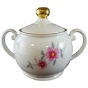 [45812607] Zuckerdose Goldrand Schaller Rosa Blumen mit gebraucht - sehr gut Bild 2