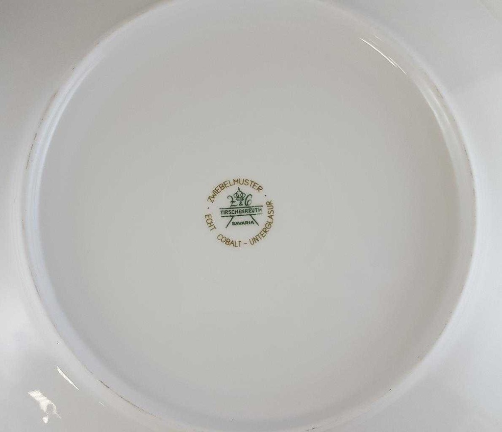 [4581263] Dessertteller Tortenplatte Kuchenplatte Unterglasur Tirschenreuth Zwiebelmuster Echt Cobalt gebraucht - gut Bild 3