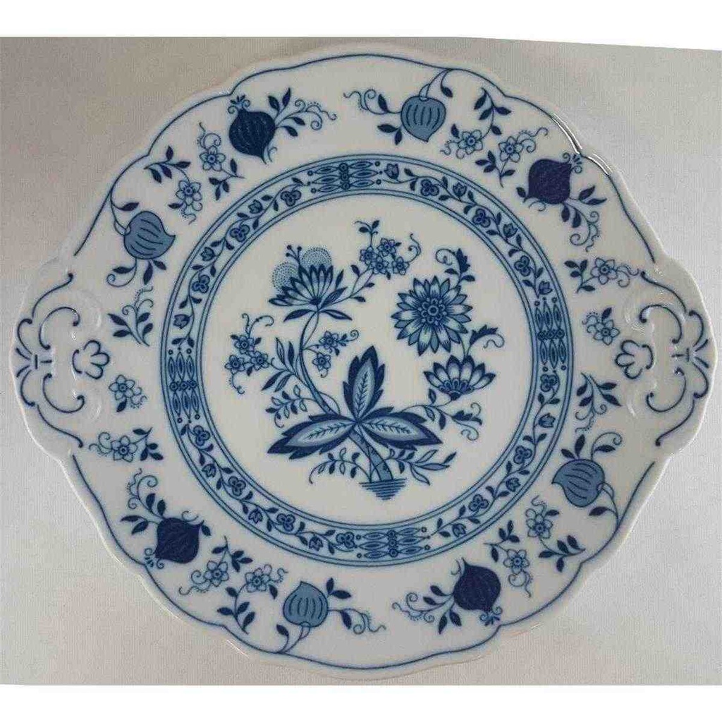 [4581263] Dessertteller Tortenplatte Kuchenplatte Unterglasur Tirschenreuth Zwiebelmuster Echt Cobalt gebraucht - gut Bild 4