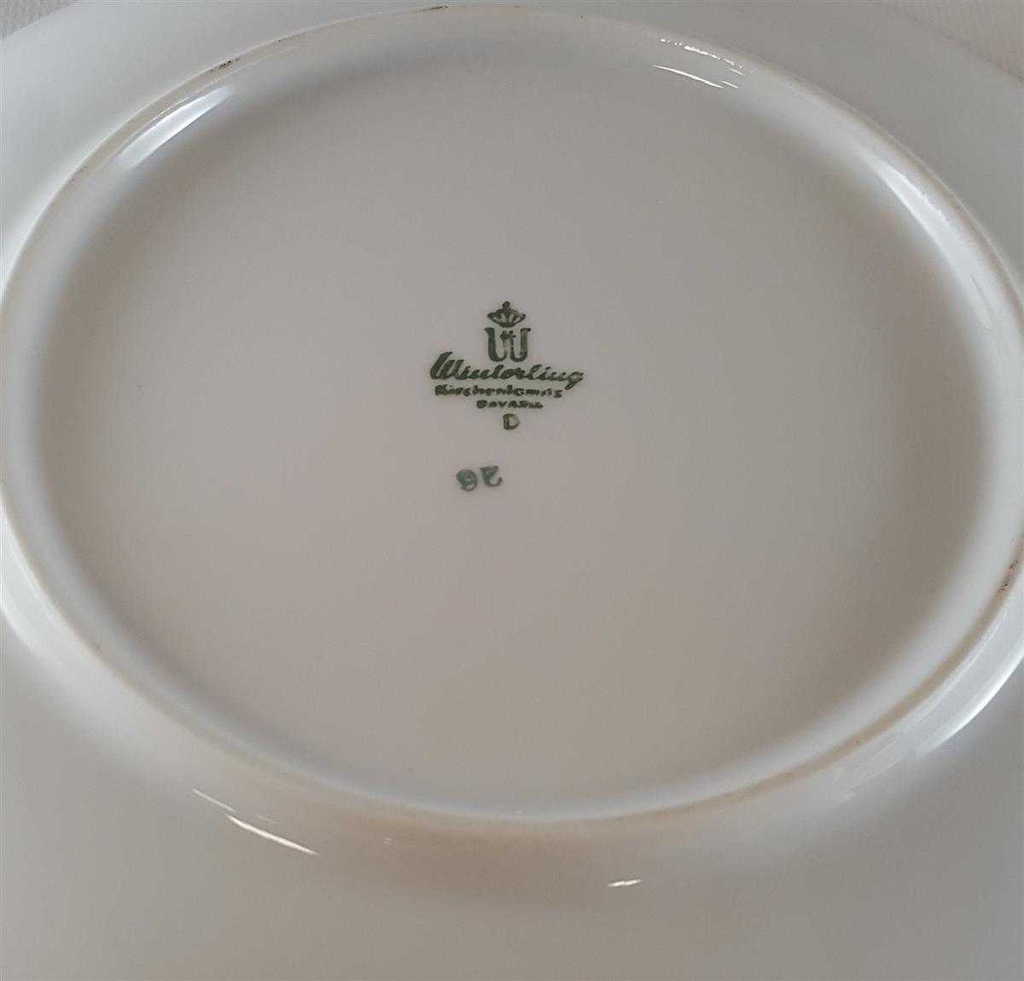 [45812632] Kuchenteller Dessertteller Frühstücksteller 19,4 cm Winterling Kirchenlamitz Grünrand gebraucht - gut Bild 5