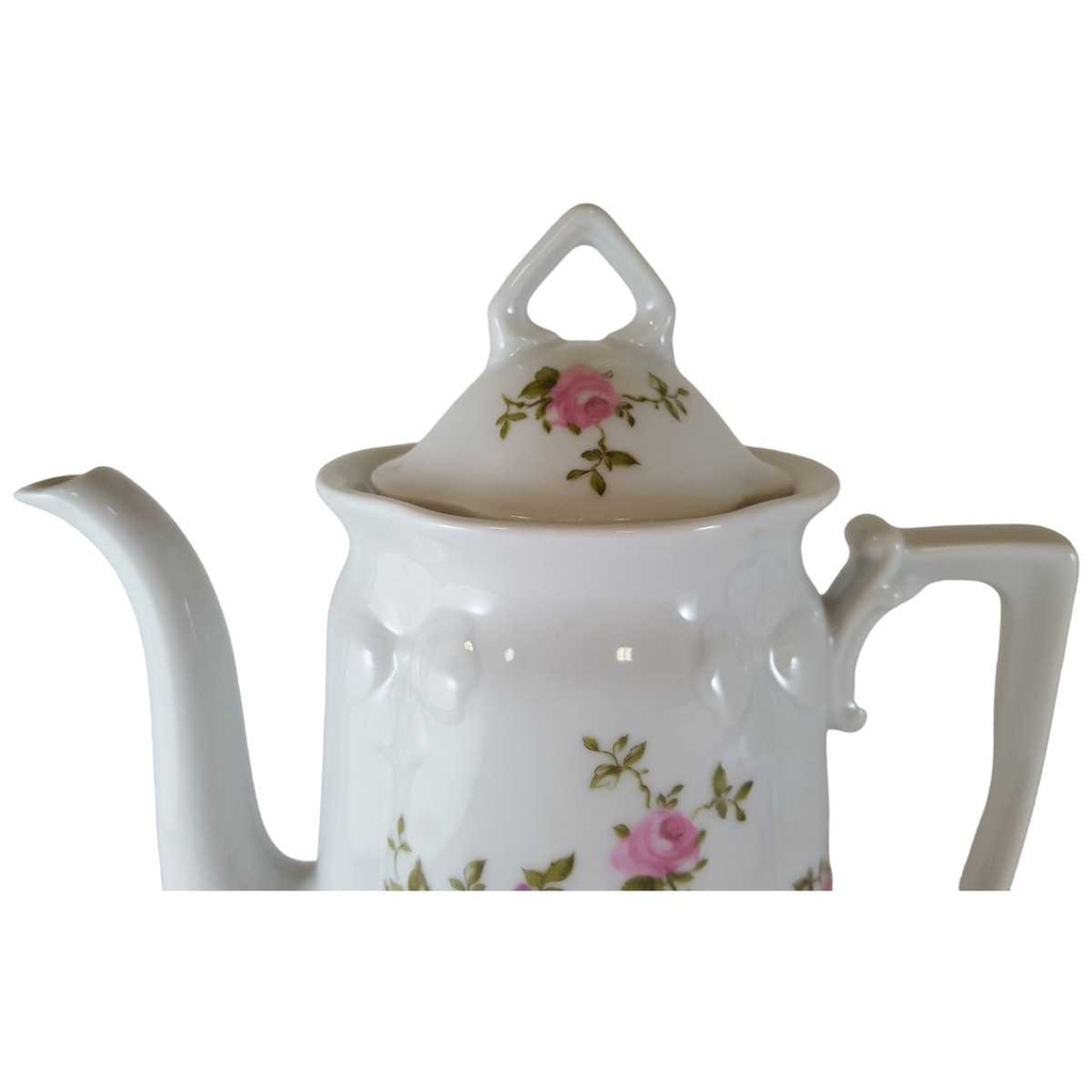 [45812640] Kaffeekanne Kanne 1 L Winterling Schwarzenbach Rosa Rosen gebraucht - gut Bild 2