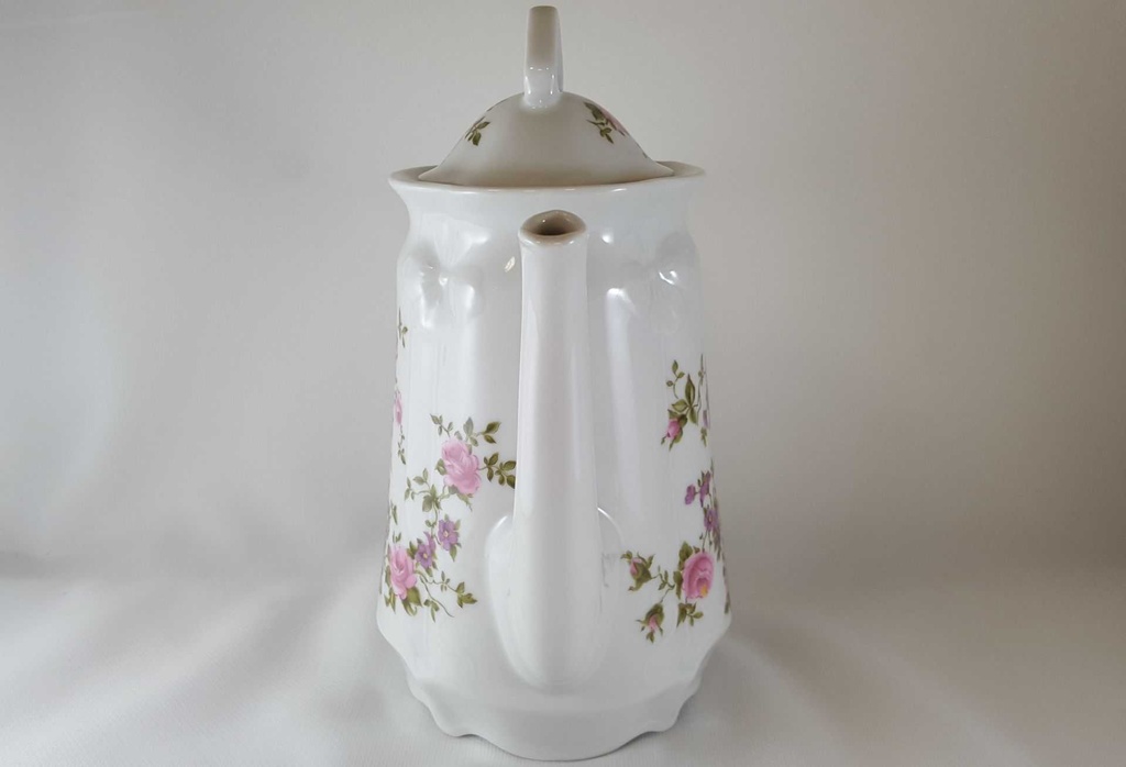 [45812640] Kaffeekanne Kanne 1 L Winterling Schwarzenbach Rosa Rosen gebraucht - gut Bild 4