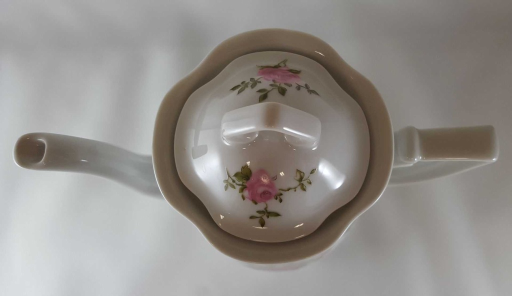 [45812640] Kaffeekanne Kanne 1 L Winterling Schwarzenbach Rosa Rosen gebraucht - gut Bild 6
