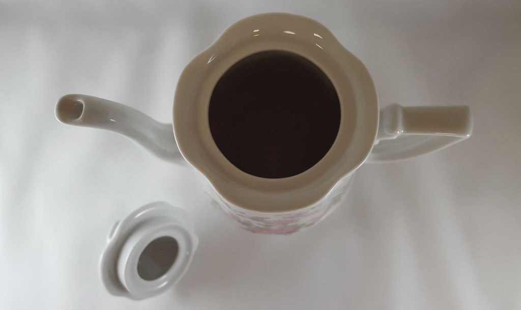 [45812640] Kaffeekanne Kanne 1 L Winterling Schwarzenbach Rosa Rosen gebraucht - gut Bild 7