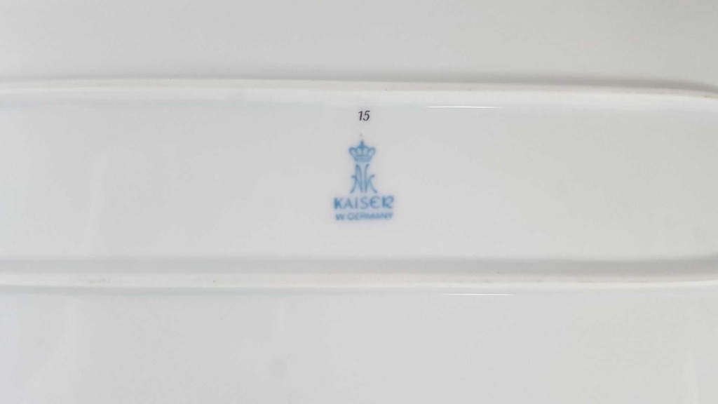 [45812666] Dessertteller Königskuchenplatte Tortenplatte Kuchenplatte AK Kaiser Porzellan Domino Rosenmotiv gebraucht - gut Bild 5