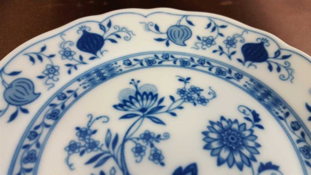 [4581267] Kuchenteller Unterglasur 19,7 cm Tirschenreuth Zwiebelmuster Echt Cobalt gebraucht - gut Bild 2